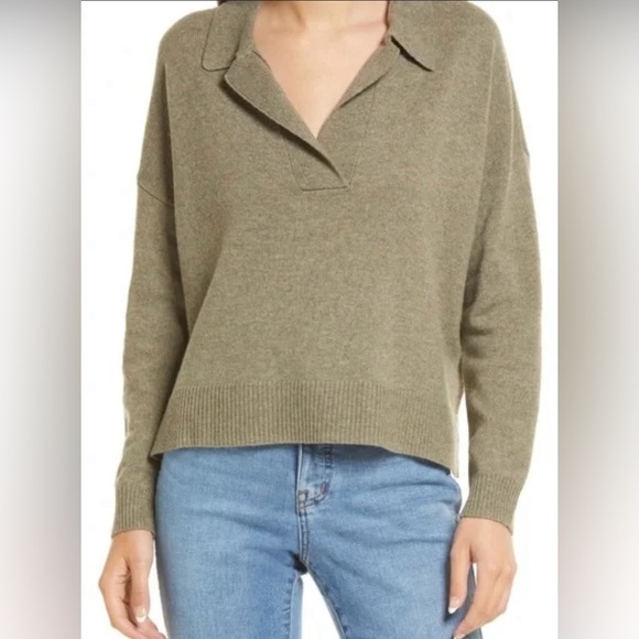 Madewell Sweaters - Madewell Davie Polo Sweater | Olive Green | Small